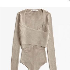 A&F LuxeLoft Wrap Sweater Bodysuit